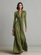 EVELYN™ - GLAMOUROUS SILK MAXI DRESS