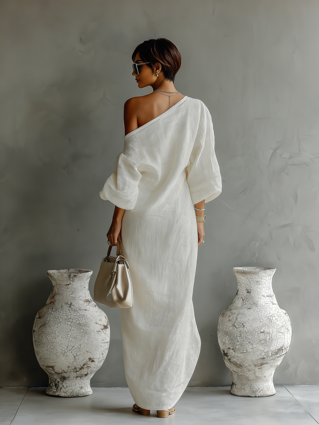 PHYLLIS™ - ELEGANT COTTON-LINEN MAXI DRESS