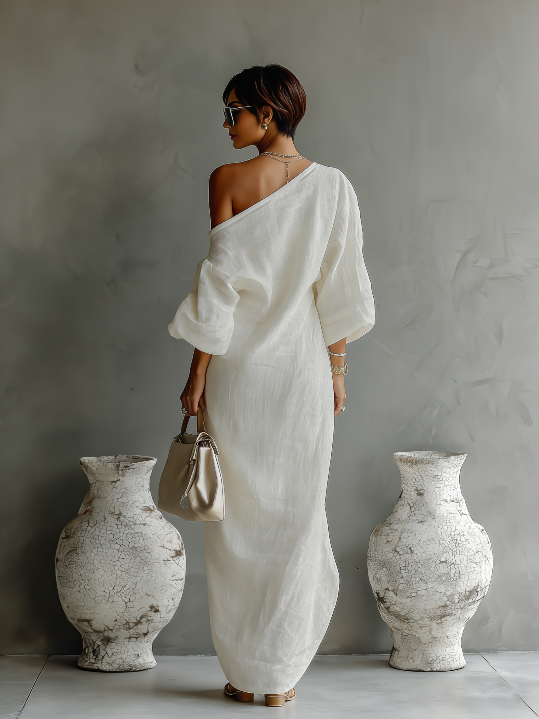 PHYLLIS™ - ELEGANT COTTON-LINEN MAXI DRESS