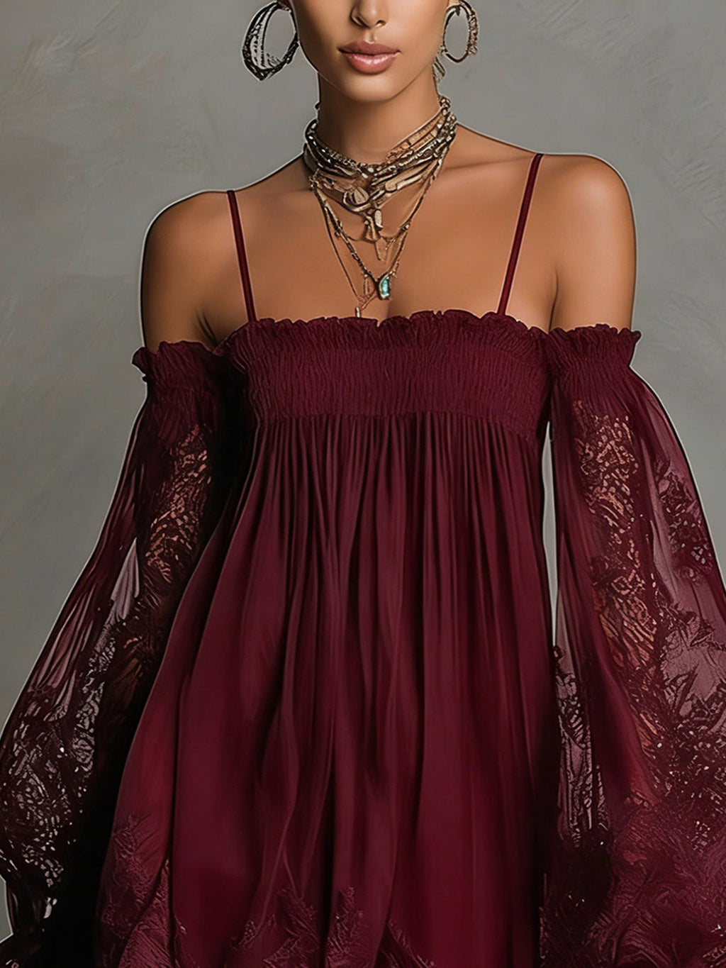 MARJORIE™ - ELEGANT CHIFFON MINI DRESS