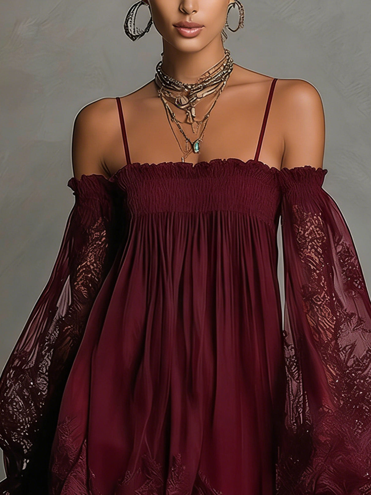 MARJORIE™ - ELEGANT CHIFFON MINI DRESS