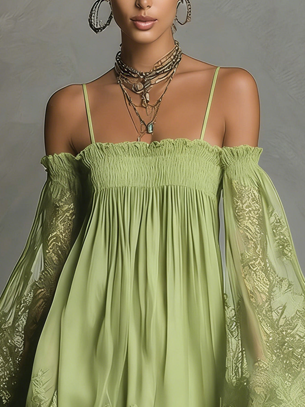 MARJORIE™ - ELEGANT CHIFFON MINI DRESS