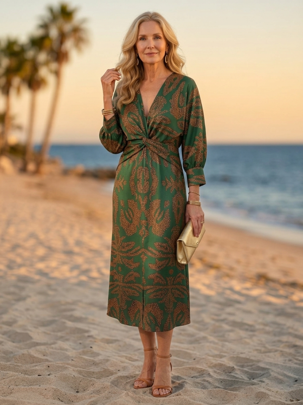 LUNE™ - CASUAL WRAP MIDI DRESS