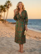 LUNE™ - CASUAL WRAP MIDI DRESS