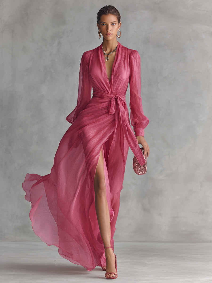 HELEN™ - ETHEREAL CHIFFON EVENING SUNSET DRESS