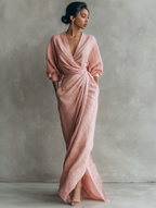 BETTY™ - ELEGANT LINEN V-NECK MAXI DRESS