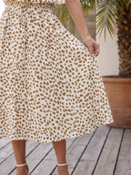 Belladonna | Printed Button Front Belted Midi Dress