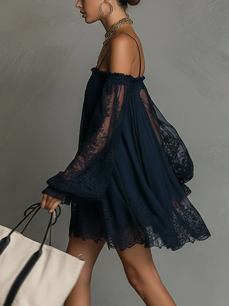 MARJORIE™ - ELEGANT CHIFFON MINI DRESS
