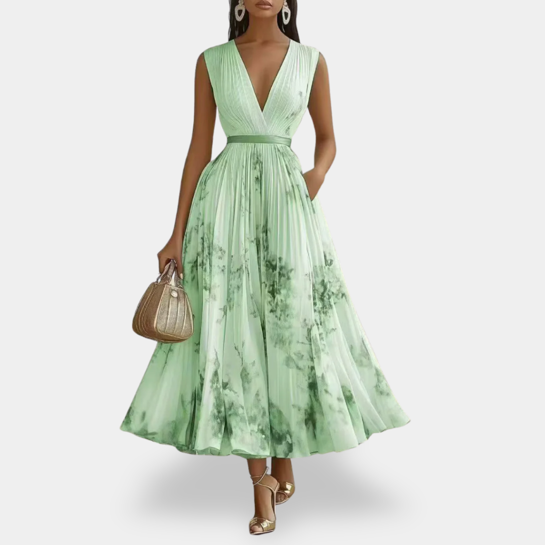 ROWELLA™ - ELEGANT PLEATED MAXI DRESS