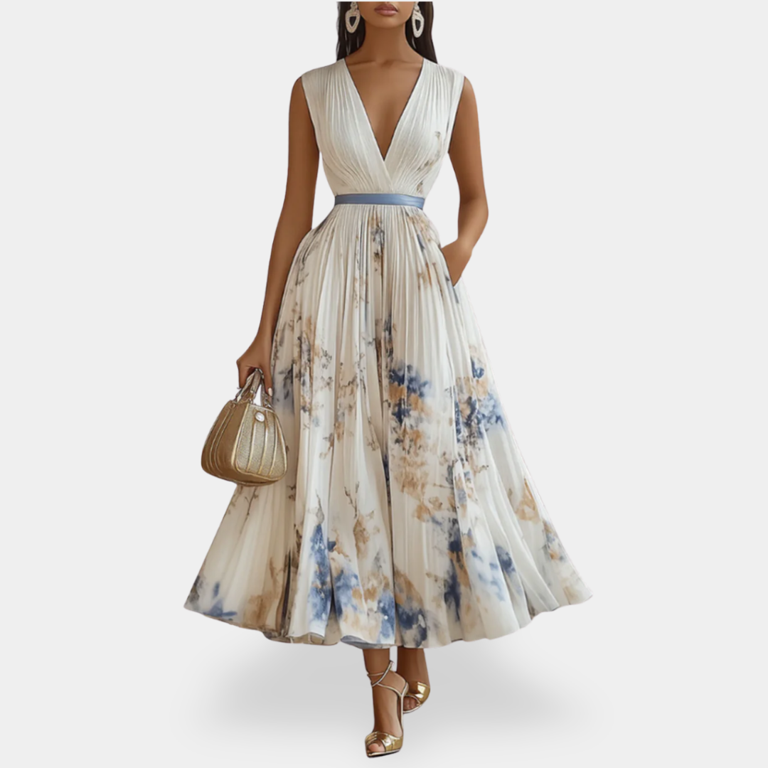 ROWELLA™ - ELEGANT PLEATED MAXI DRESS