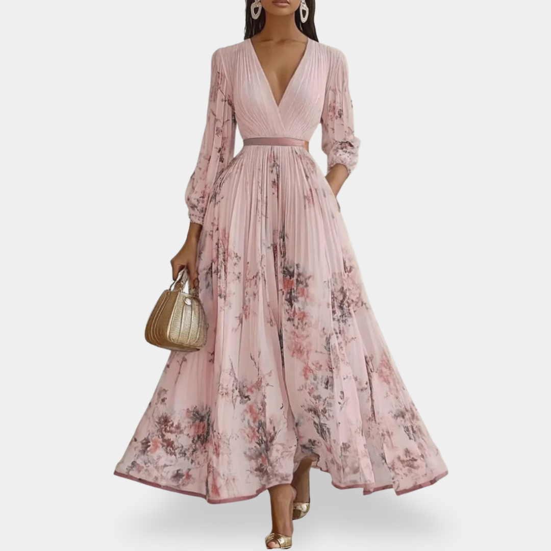 ROWELLA™ - ELEGANT PLEATED MAXI DRESS