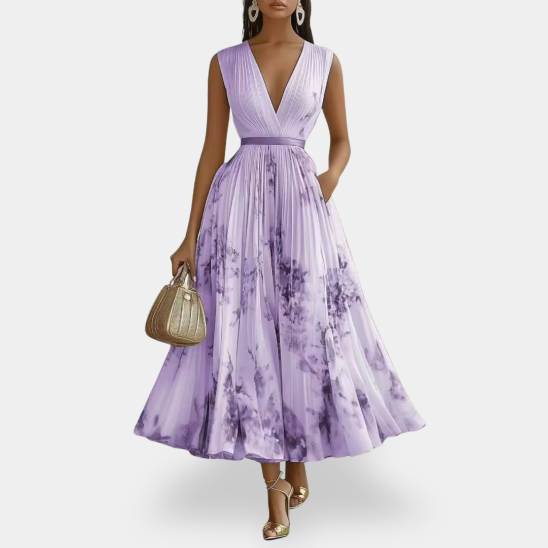 ROWELLA™ - ELEGANT PLEATED MAXI DRESS