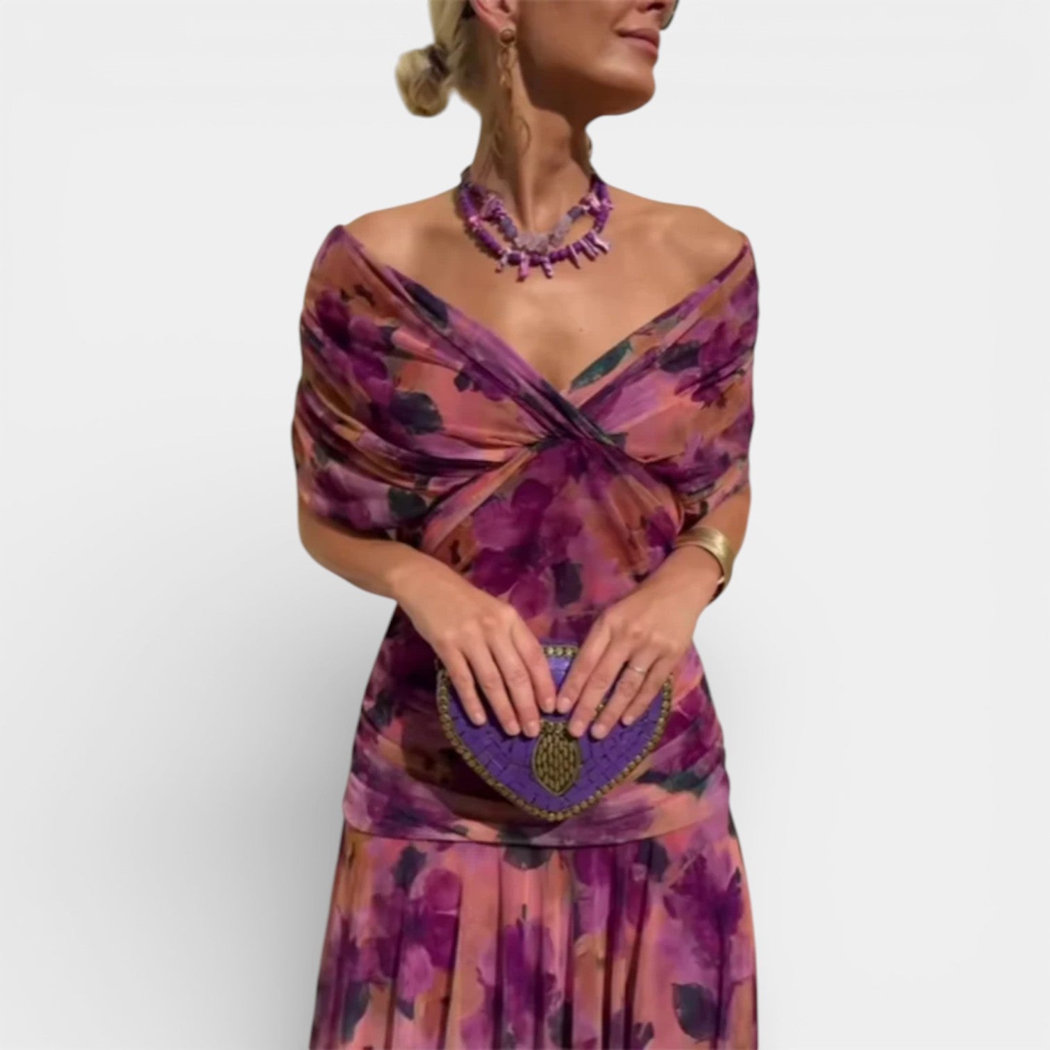 LOUISE - V-NECK SPRING MAXI DRESS