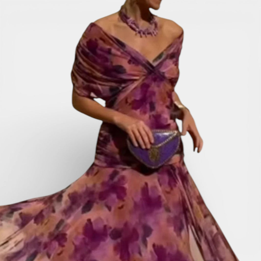 LOUISE - V-NECK SPRING MAXI DRESS