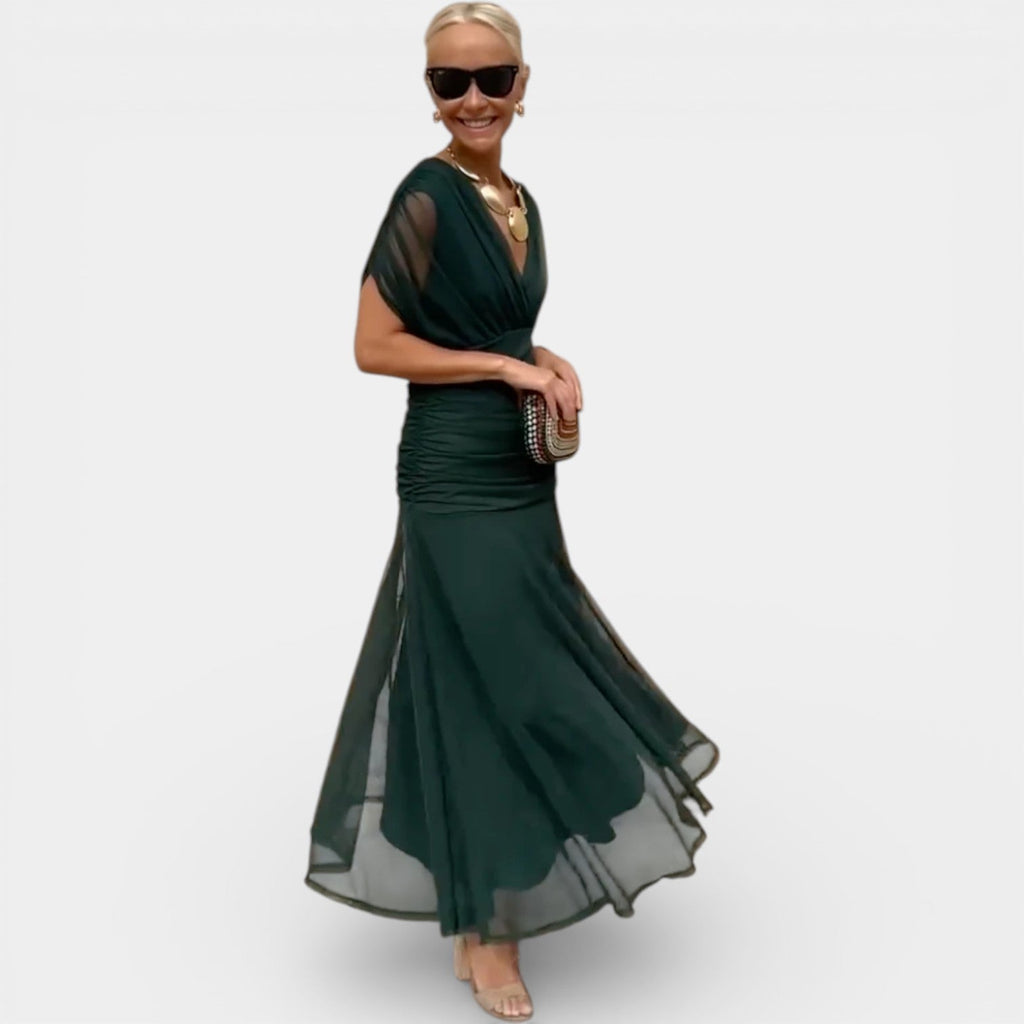 LOUISE - V-NECK SPRING MAXI DRESS
