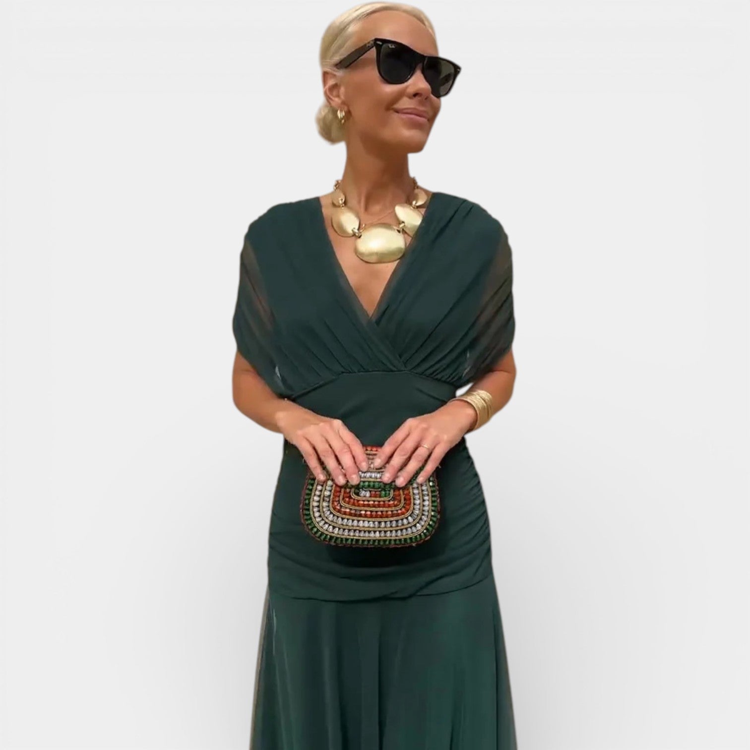 LOUISE - V-NECK SPRING MAXI DRESS