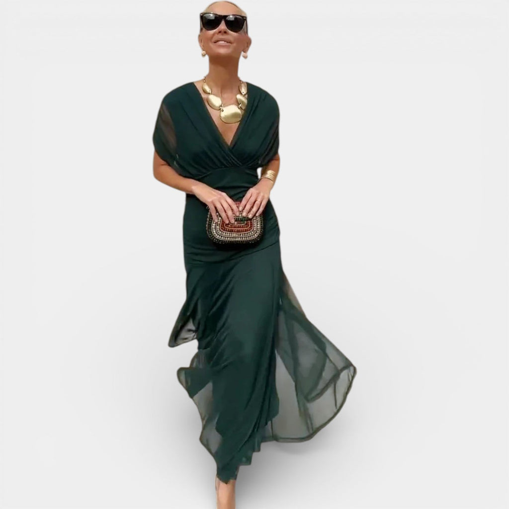 LOUISE - V-NECK SPRING MAXI DRESS