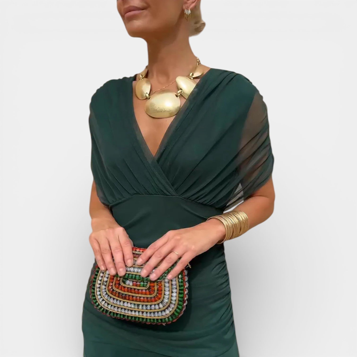 LOUISE - V-NECK SPRING MAXI DRESS