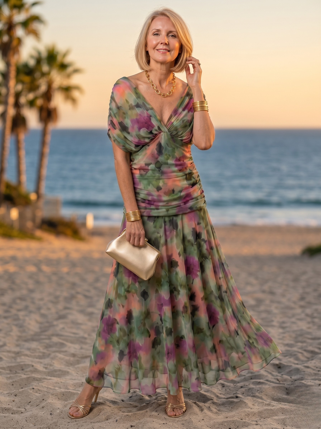 CALEN™ - OFF SHOULDER FLOW MIDI DRESS