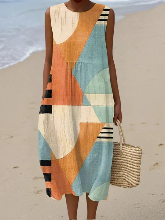 IRIS™ - VERSATILE MULTICOLORED MIDI DRESS