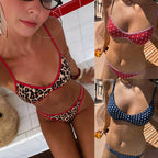 Adjustable tie-back two-piece bikini set