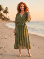 ELRIC™ - LIGHT DRAPE MIDI DRESS