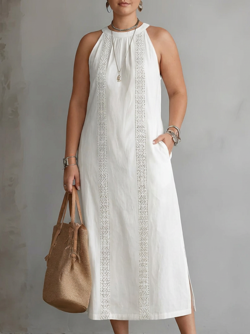JIMENA™ - ELEGANT EMBROIDERED SUMMER MIDI DRESS