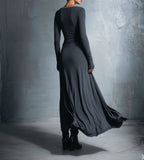 MILDRED™ · ELEGANT SIDE-KNOT MAXI DRESS