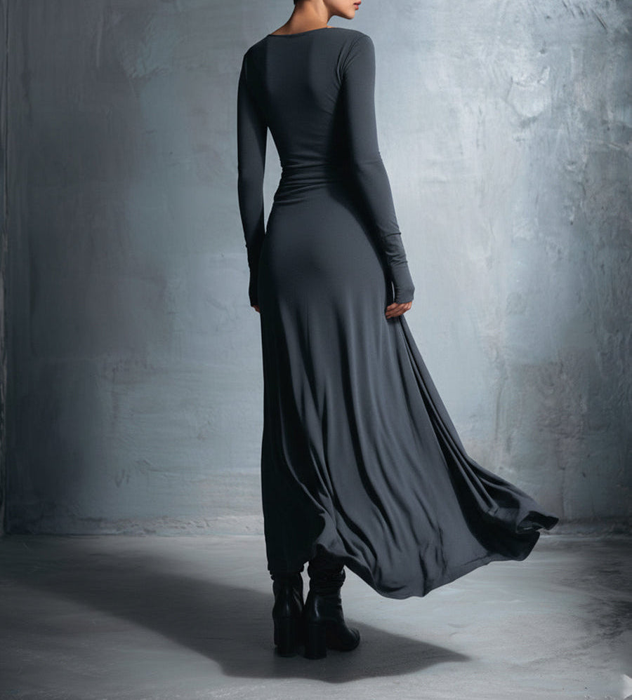 MILDRED™ · ELEGANT SIDE-KNOT MAXI DRESS