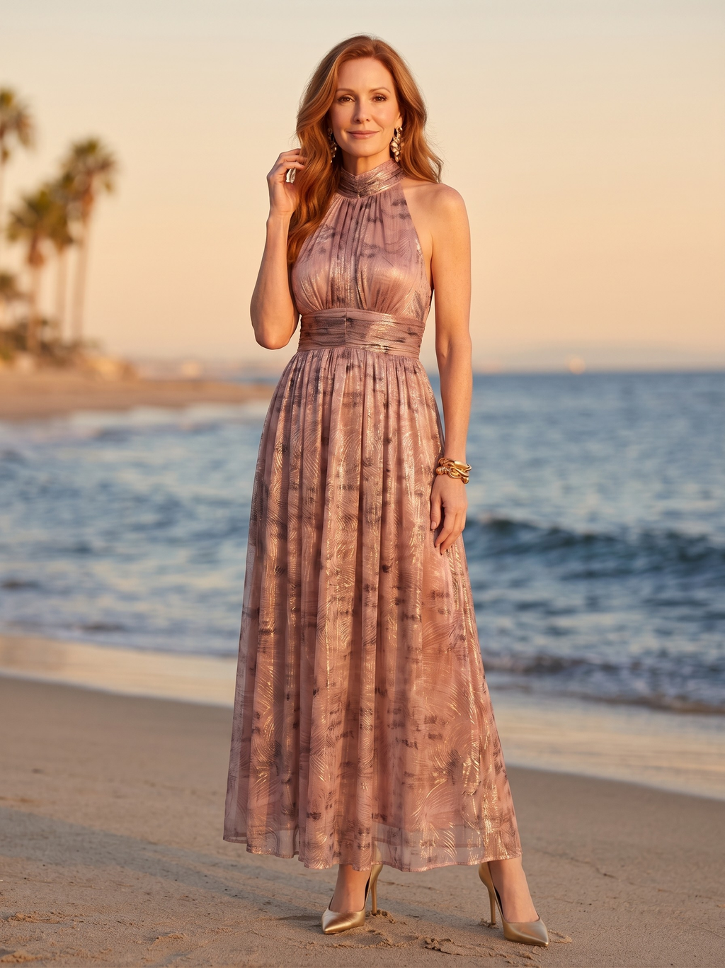 IMOGEN™ - TEXTURED FINISH SLEEVELESS MIDI DRESS