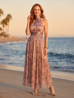 IMOGEN™ - TEXTURED FINISH SLEEVELESS MIDI DRESS