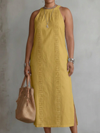JIMENA™ - ELEGANT EMBROIDERED SUMMER MIDI DRESS