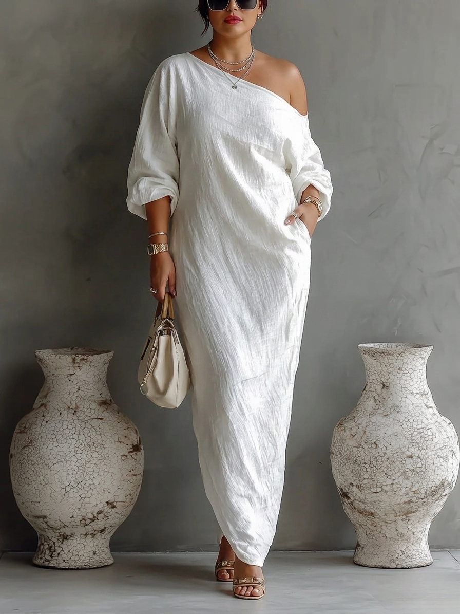PHYLLIS™ - ELEGANT COTTON-LINEN MAXI DRESS