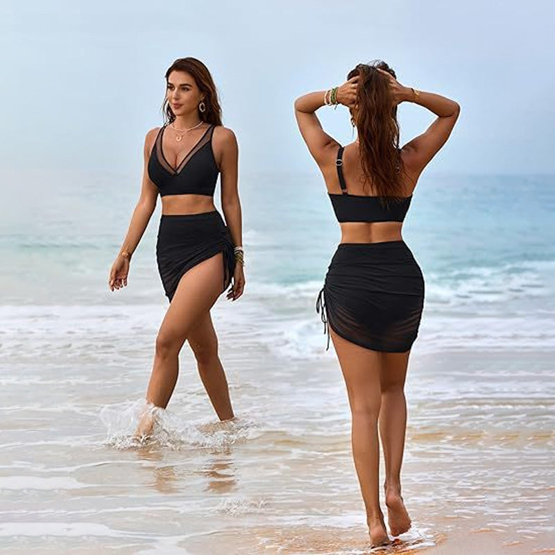 Lace Two-Piece Swimsuit Set