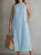 JIMENA™ - ELEGANT EMBROIDERED SUMMER MIDI DRESS