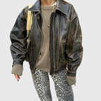 Jamie | Vintage Jeans with Leopard Print