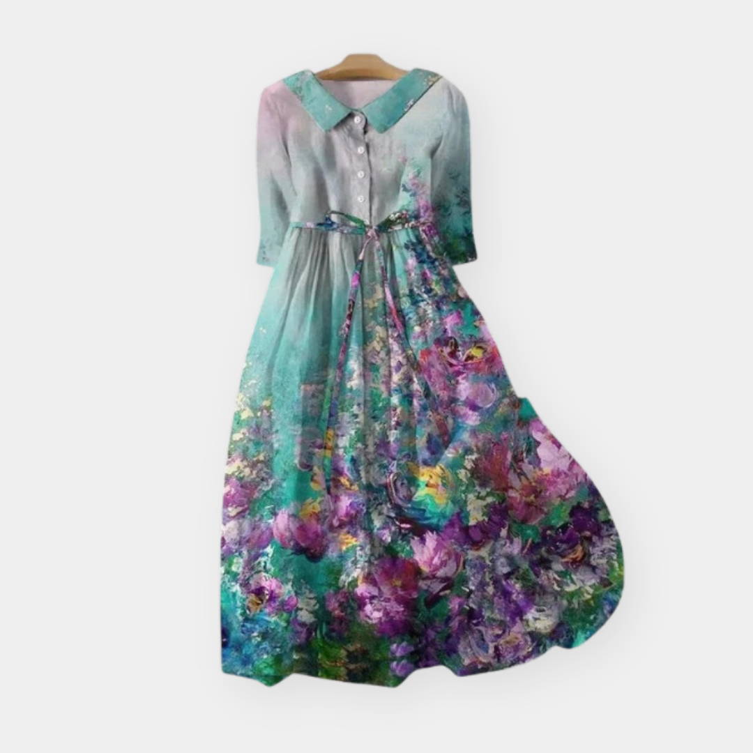 JASMINE™ - LINEN BLEND MIDI DRESS