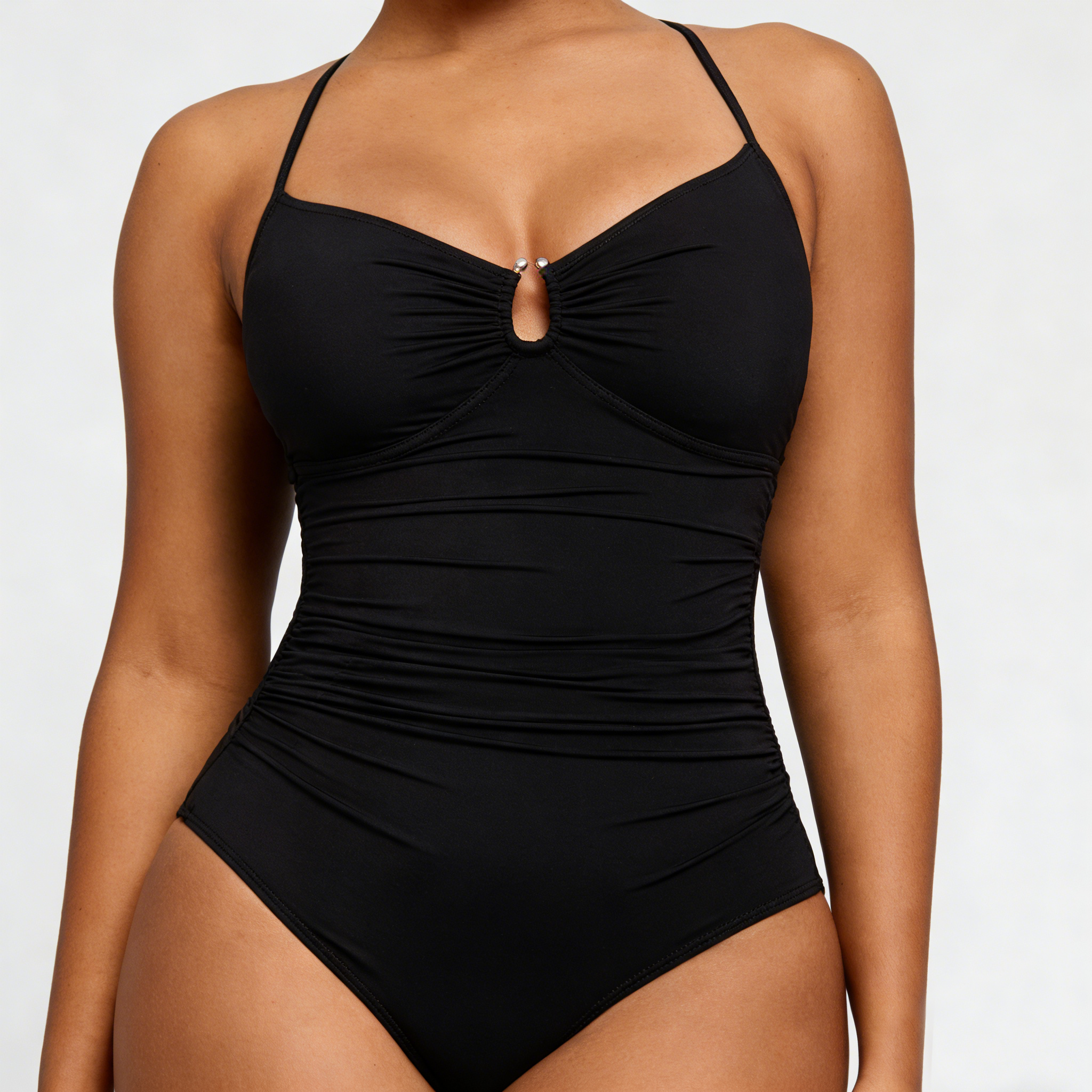 Ruched Tummy Control Cutout One-Piece Swimsuit