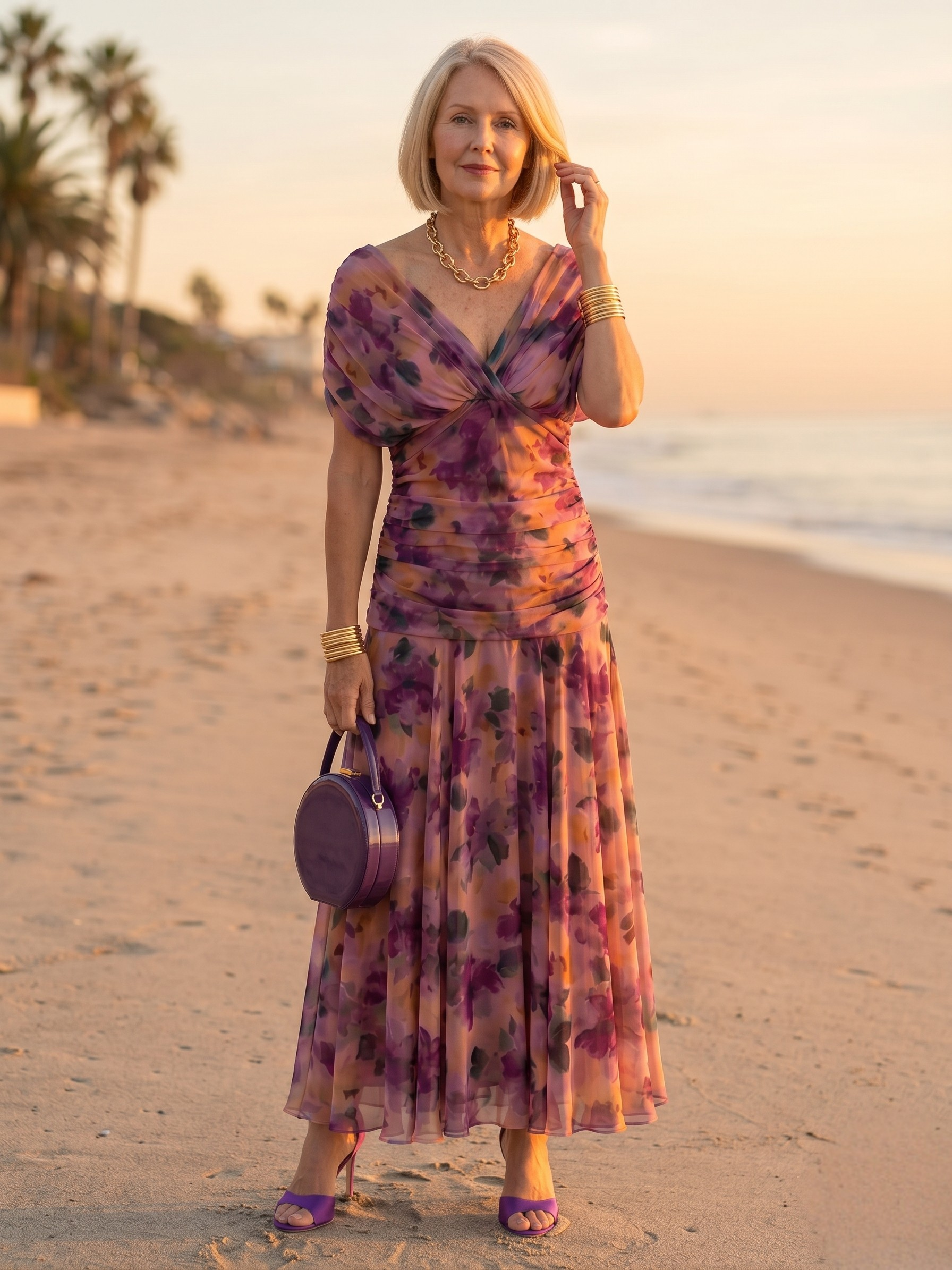 CALEN™ - OFF SHOULDER FLOW MIDI DRESS