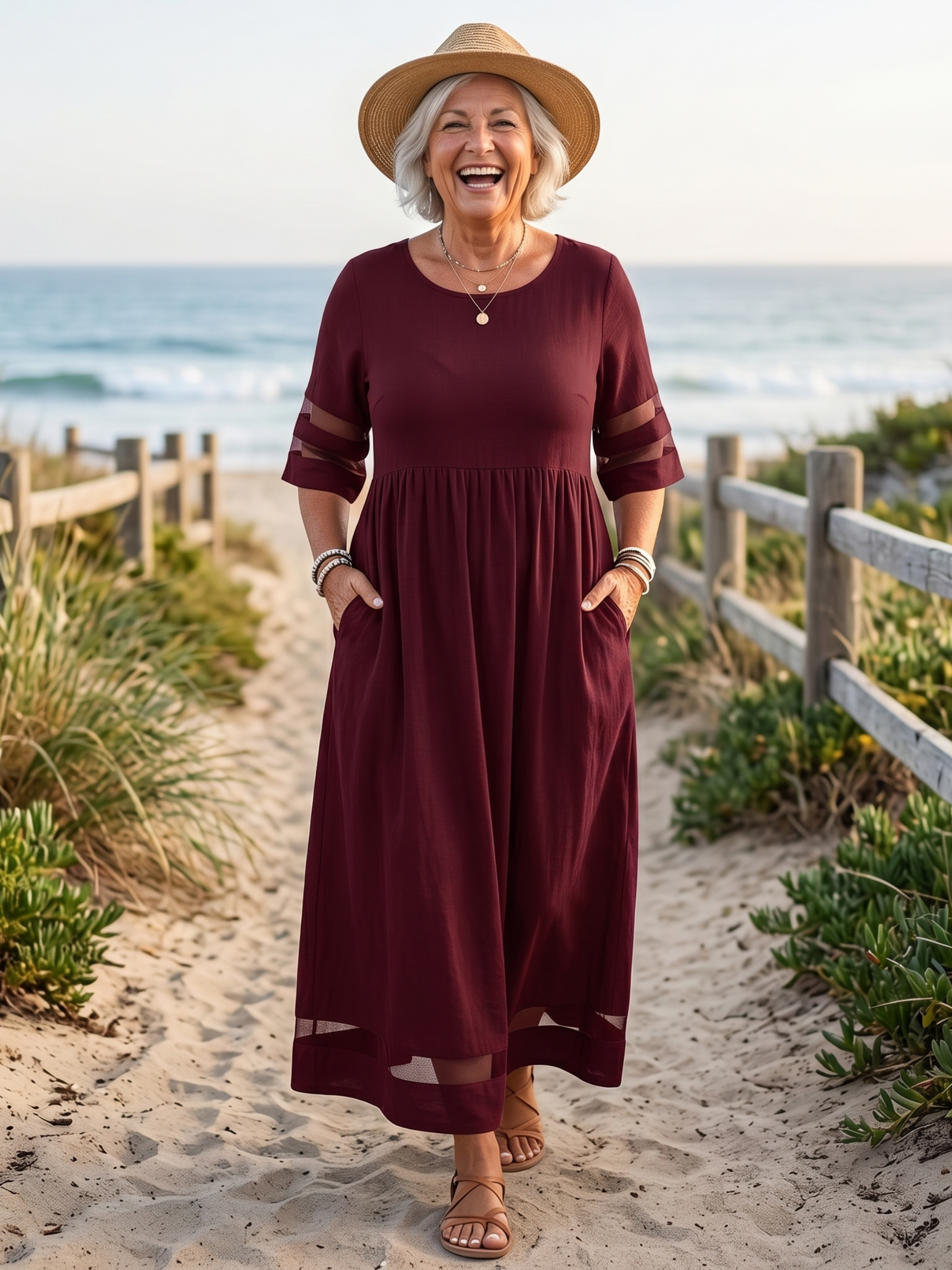 AUBREY™ – ELEGANT FLOWING MIDI DRESS