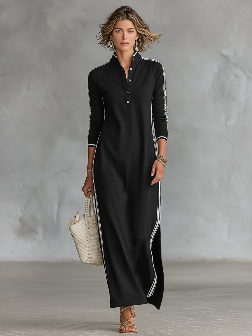 BARBARA™ - LINEN BUTTONED SUMMER MAXI DRESS