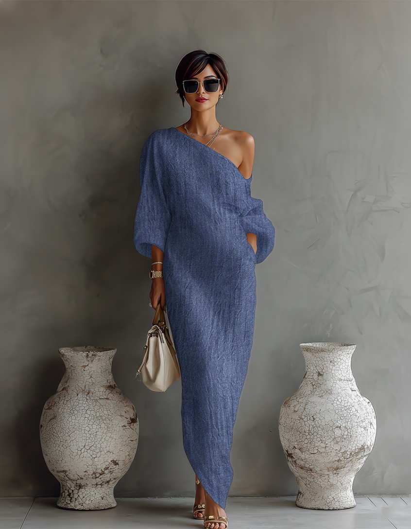 PHYLLIS™ - ELEGANT COTTON-LINEN MAXI DRESS