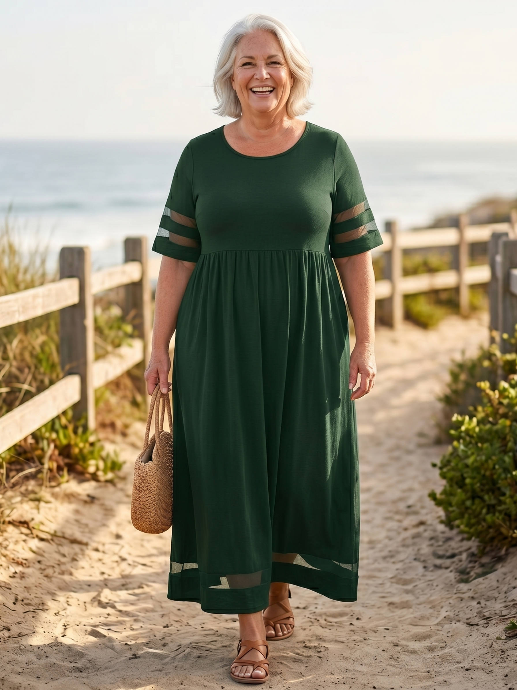 AUBREY™ – ELEGANT FLOWING MIDI DRESS