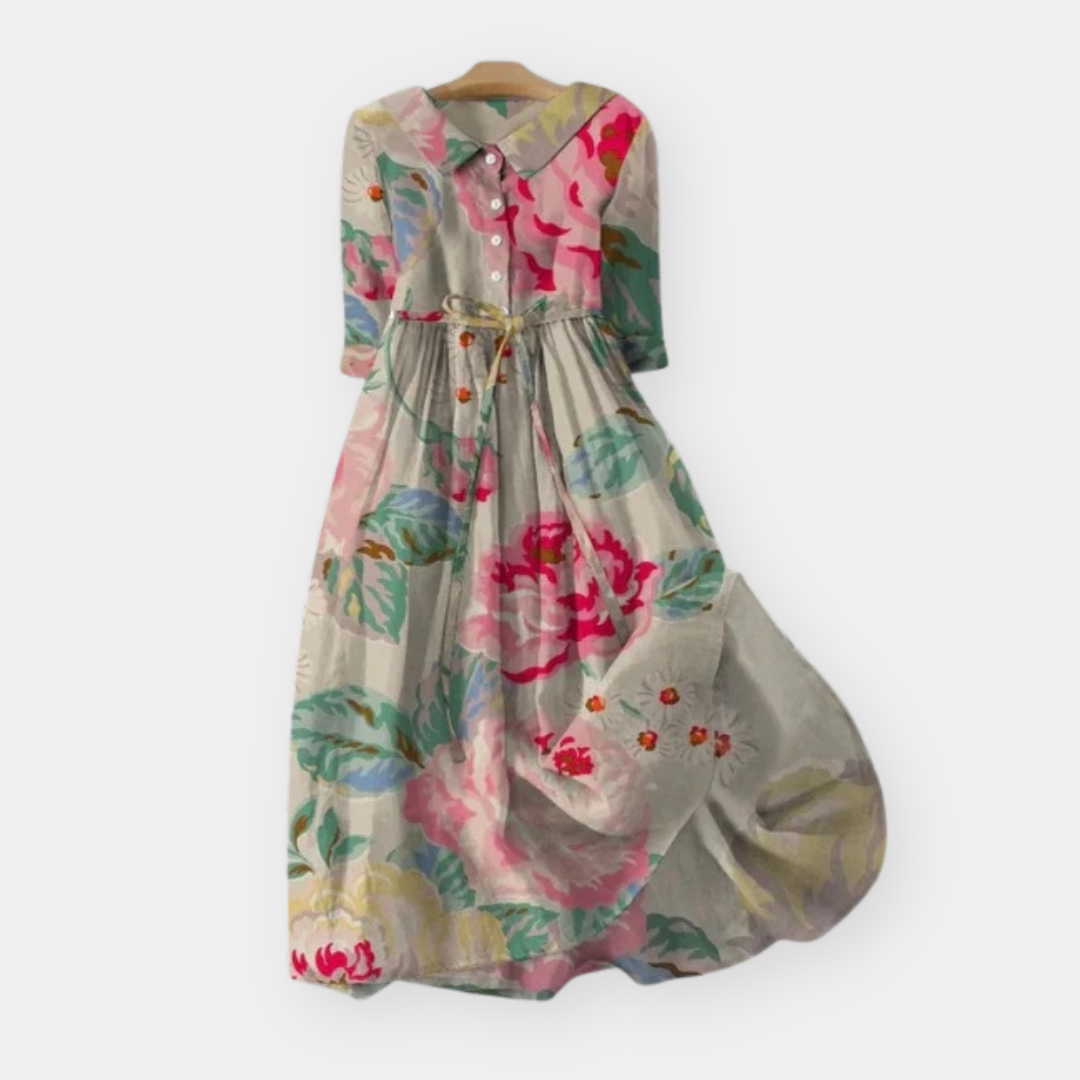 MARCY™ - FLORAL EVERYDAY MIDI DRESS