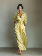 ANISHA™ - SUMMER LINEN MAXI SHIRT DRESS