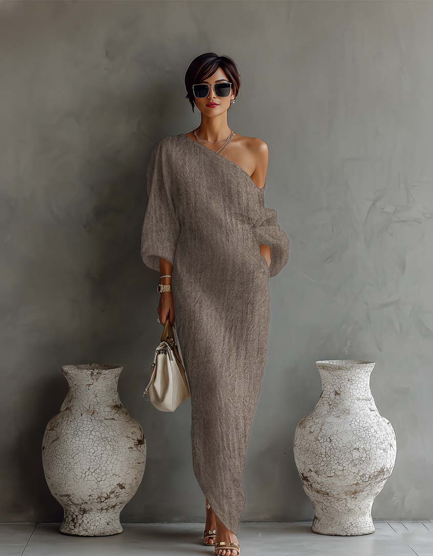 PHYLLIS™ - ELEGANT COTTON-LINEN MAXI DRESS
