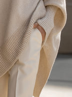 Oversized Knit Poncho Sweater