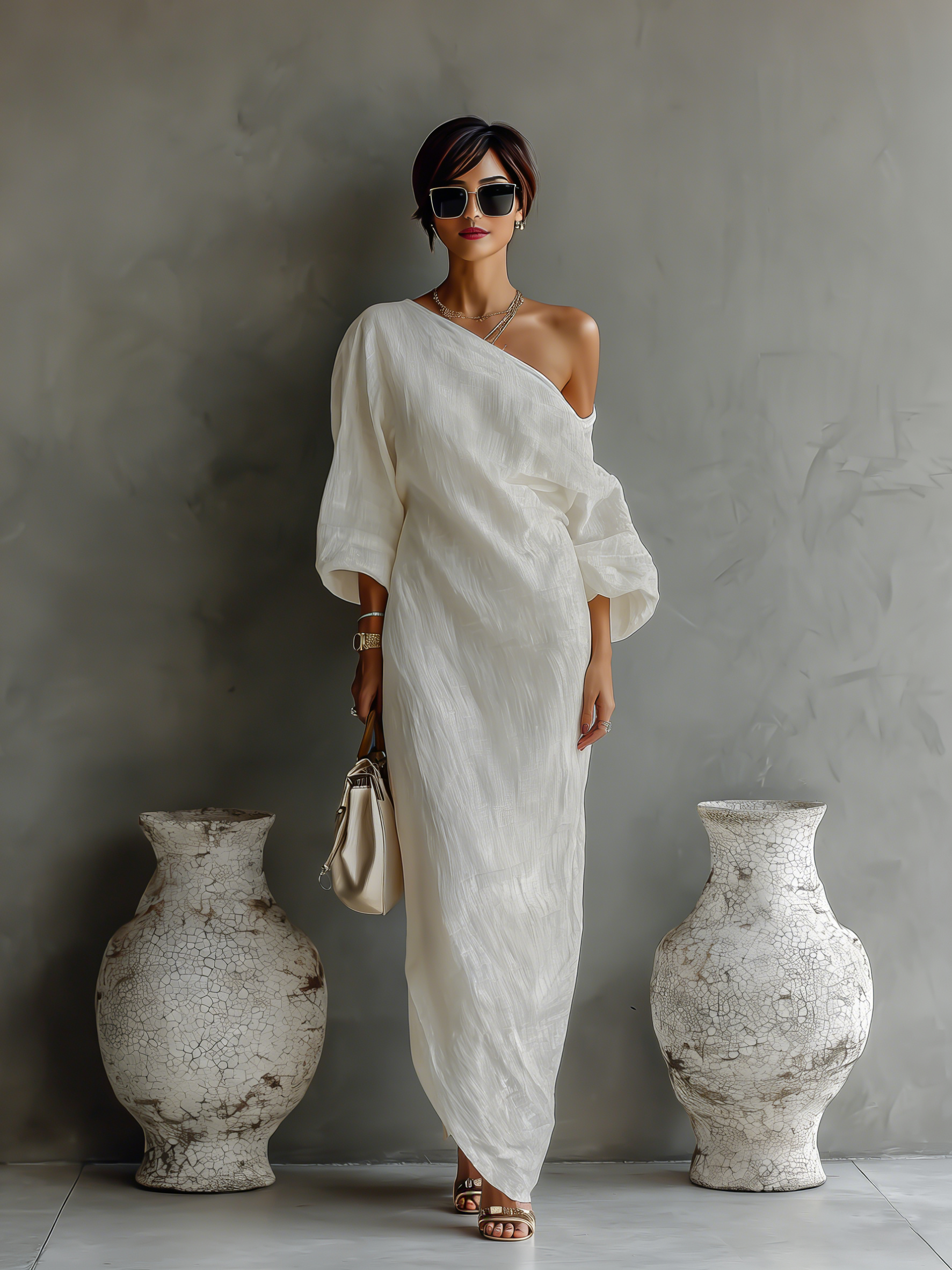 PHYLLIS™ - ELEGANT COTTON-LINEN MAXI DRESS