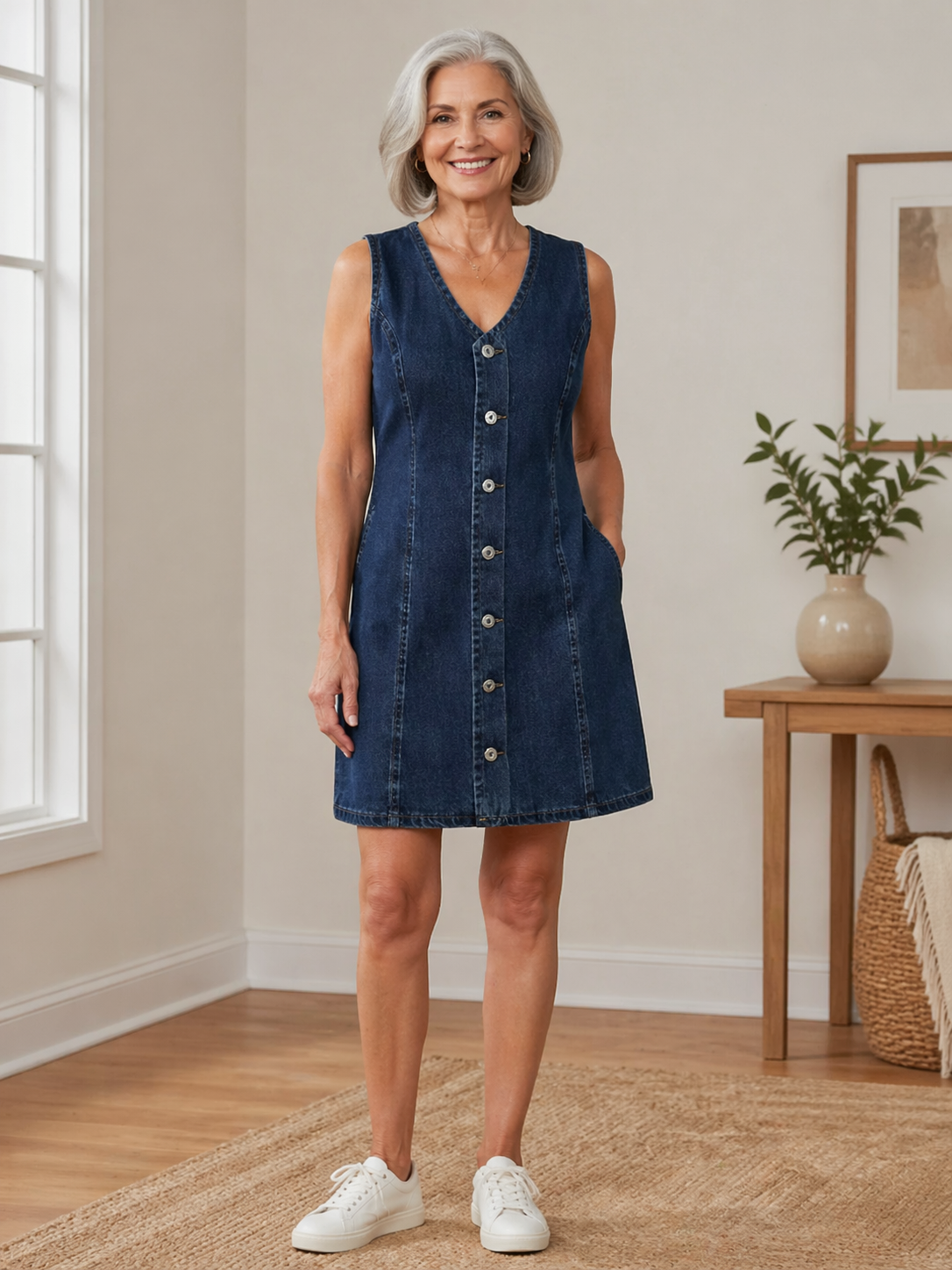 LILA™ - ELEGANT SUMMER DENIM MINI DRESS