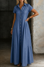 MANDY™ - ELEGANT DENIM MAXI DRESS
